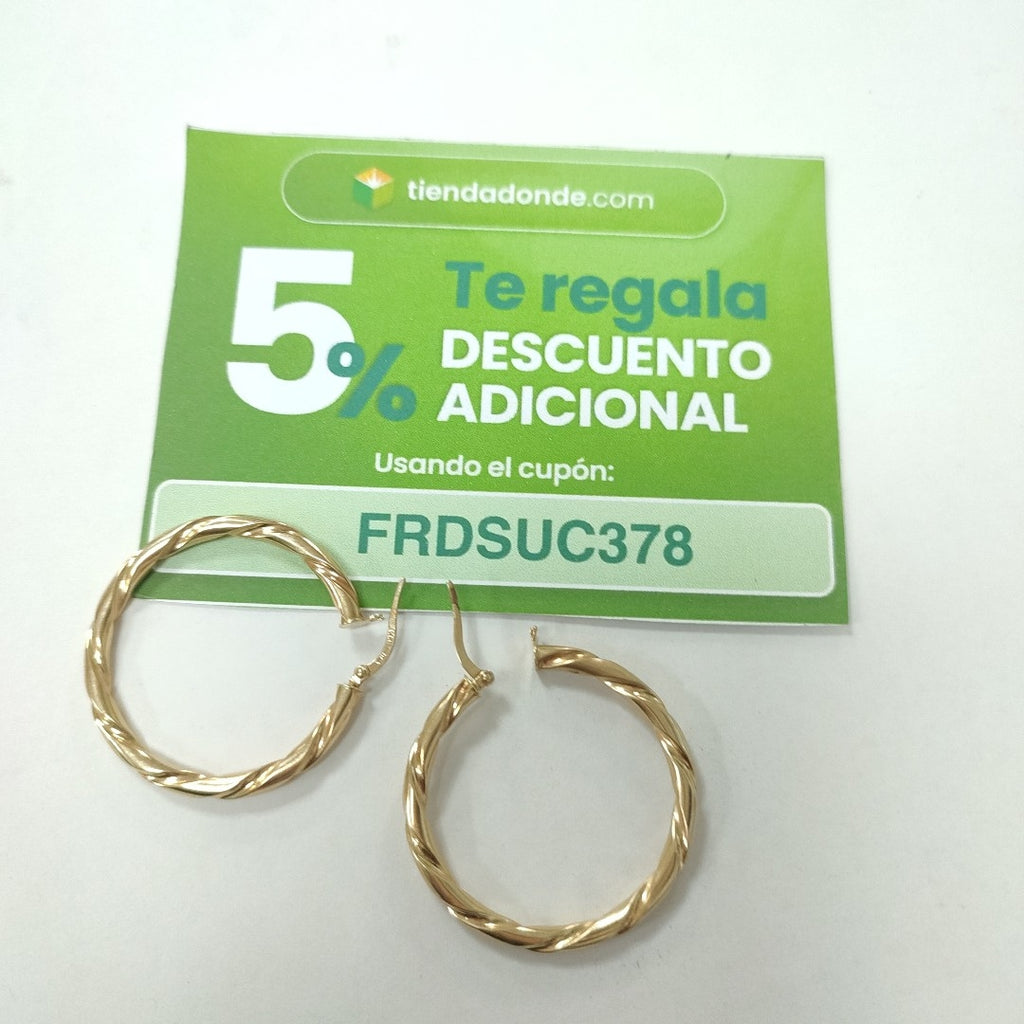 ARRACADAS PAR ORO 14 K 3 GRMS (SEMINUEVO)