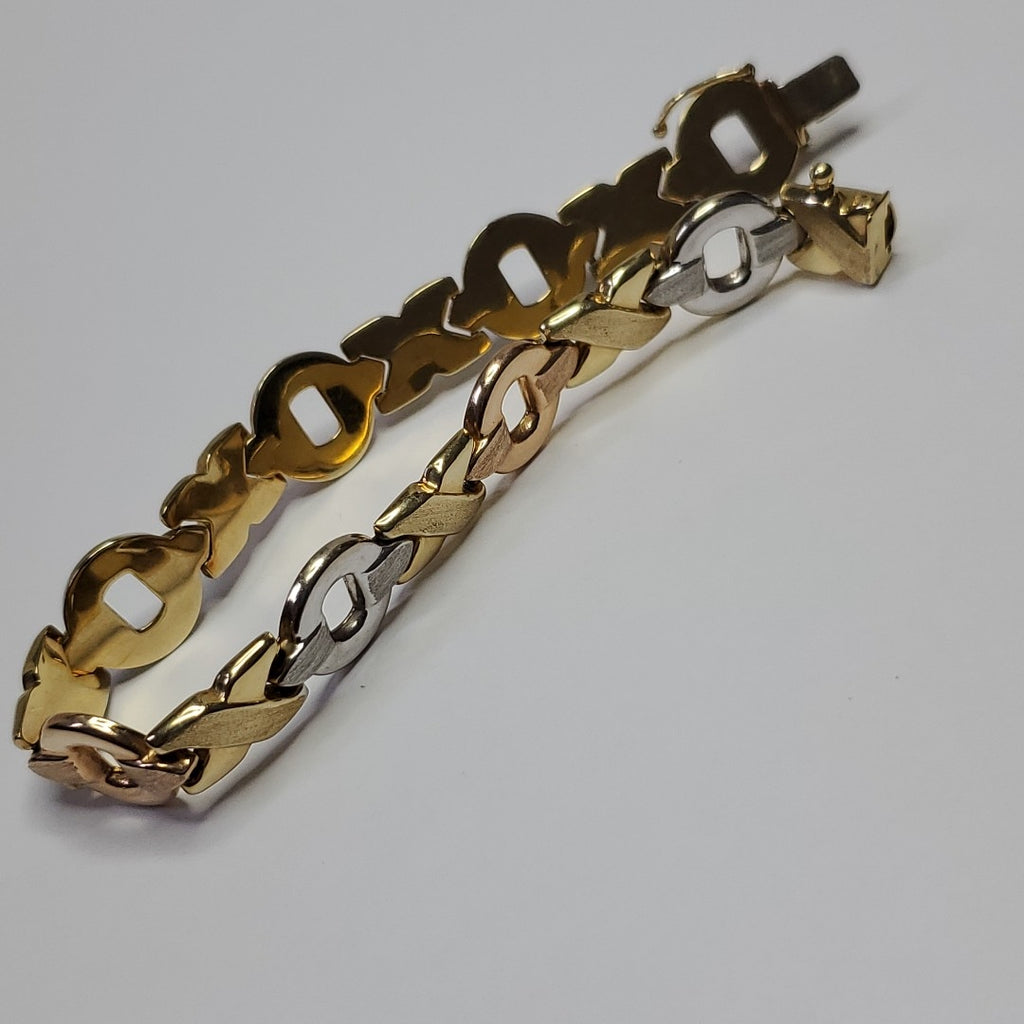 PULSERA ORO COMBINADO 14 K 11,70 GRMS (SEMINUEVO)