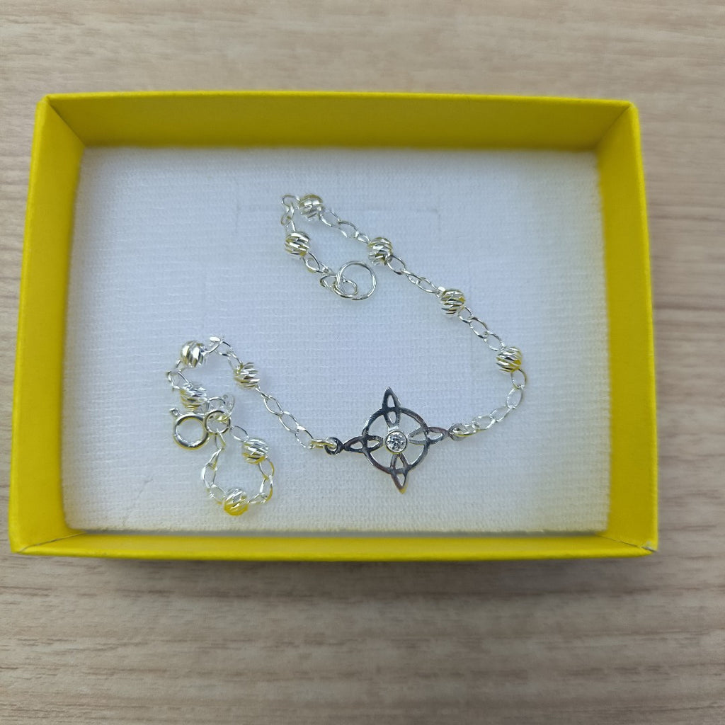 PULSERA TEJIDO ESPECIAL PLATA .925 18 CM 2.9 GR (NUEVO)