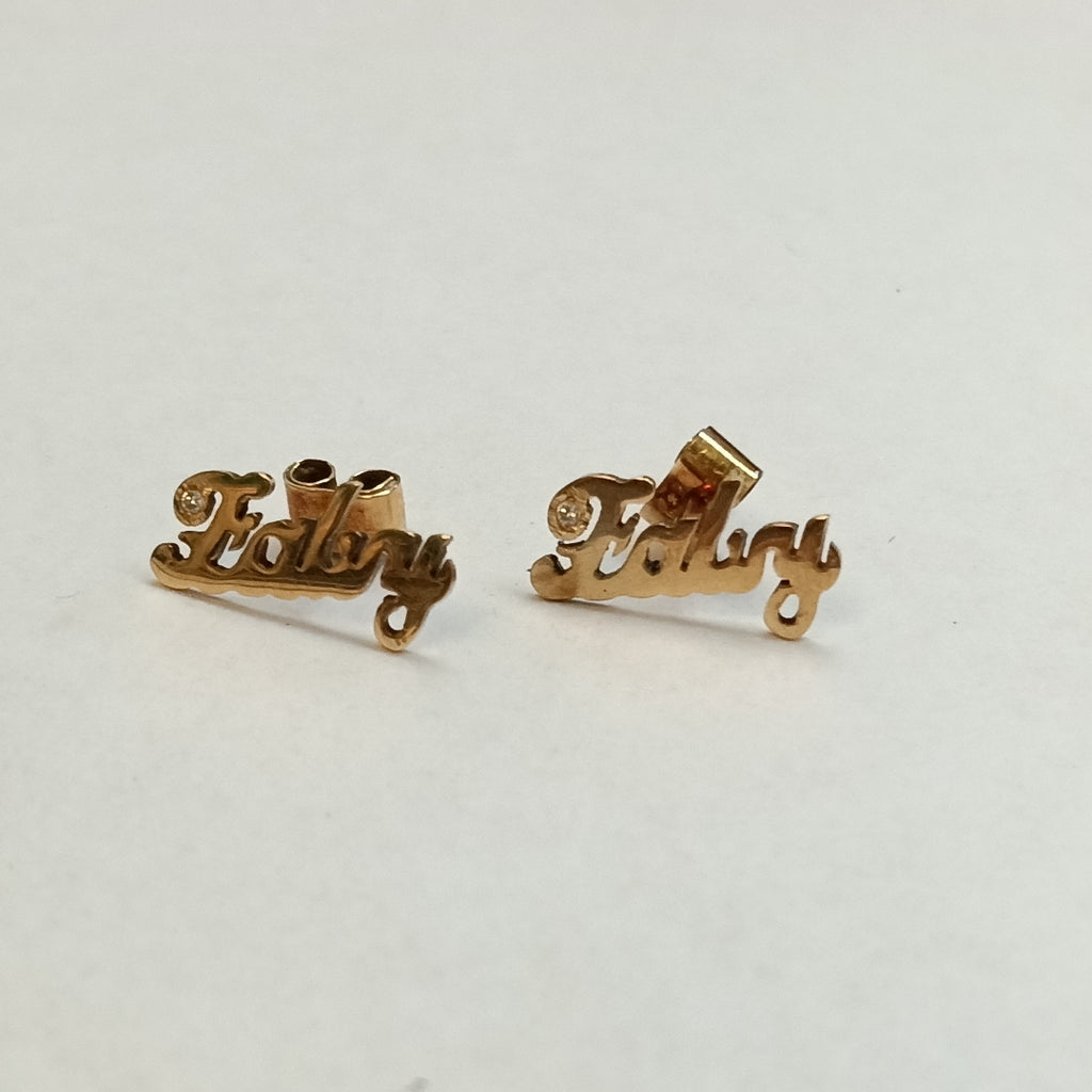 BROQUELES PAR ORO 14 K 1,20 GRMS (SEMINUEVO)