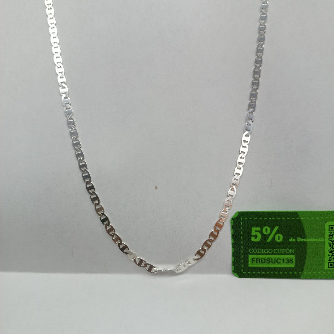 CADENA TEJIDO GUCHI PLATA .925 60 CM 8.9 GR (NUEVO)