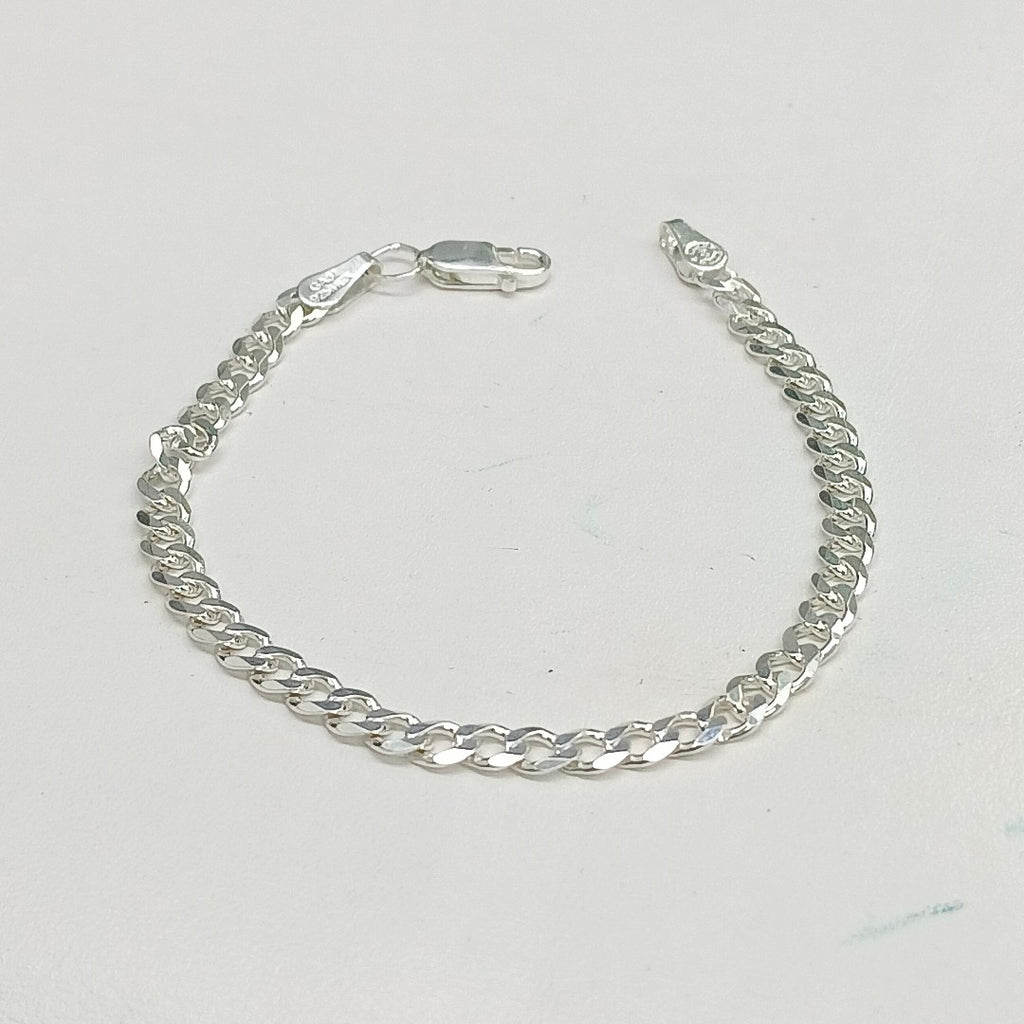 PULSERA TEJIDO BARBADA PLATA .925 16 CM 4.2 GR (NUEVO)