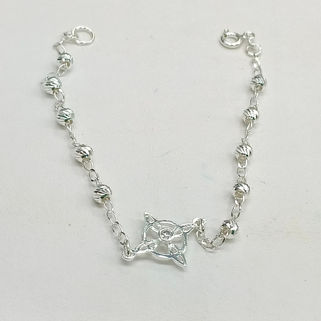 PULSERA TEJIDO ESPECIAL PLATA .925 18 CM 2.9 GR (NUEVO)
