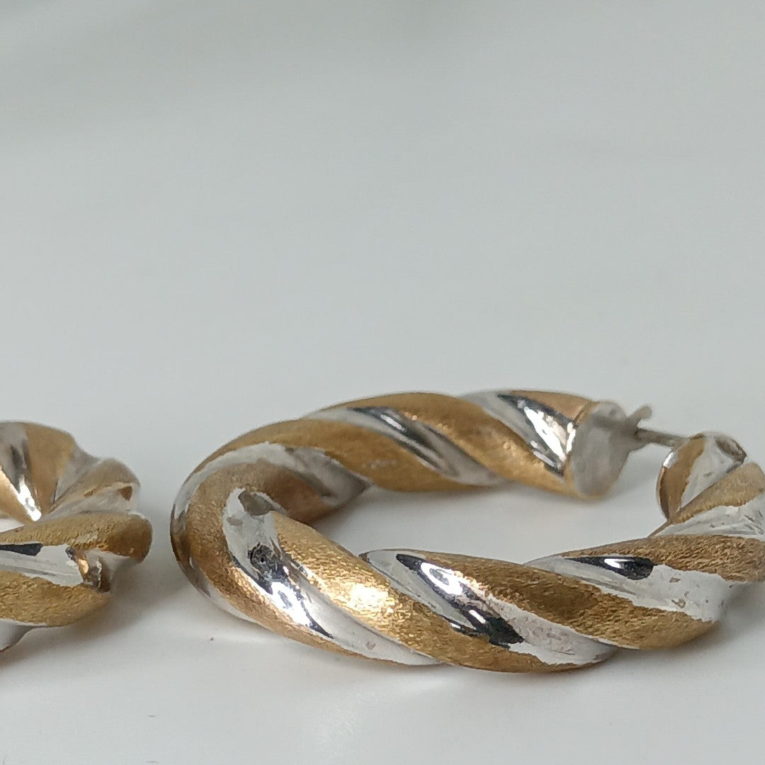 ARRACADAS PAR ORO,ORO BLANCO 14 K 6,10 GRMS (SEMINUEVO)