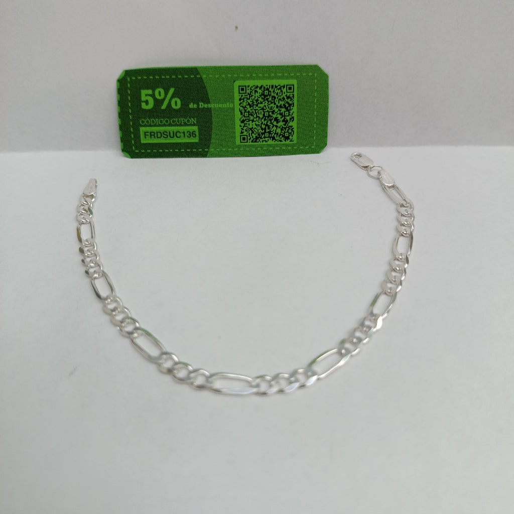 PULSERA TEJIDO 3X1 PLATA .925 18 CM 6.2 GR (NUEVO)
