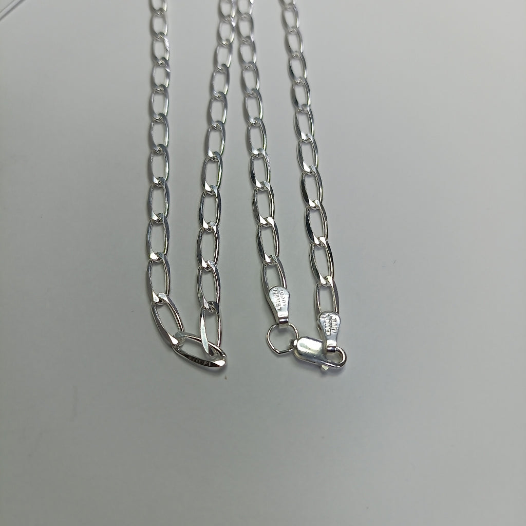CADENA TEJIDO ESLABONES PLATA .925 60 CM 10.8 GR (NUEVO)