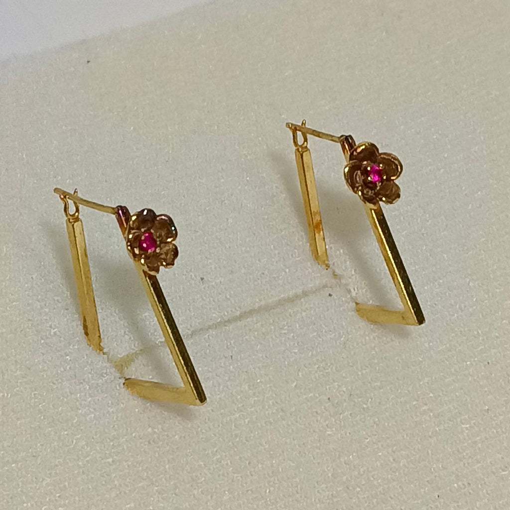 ARRACADAS PAR ORO 14 K 5,80 GRMS (SEMINUEVO)