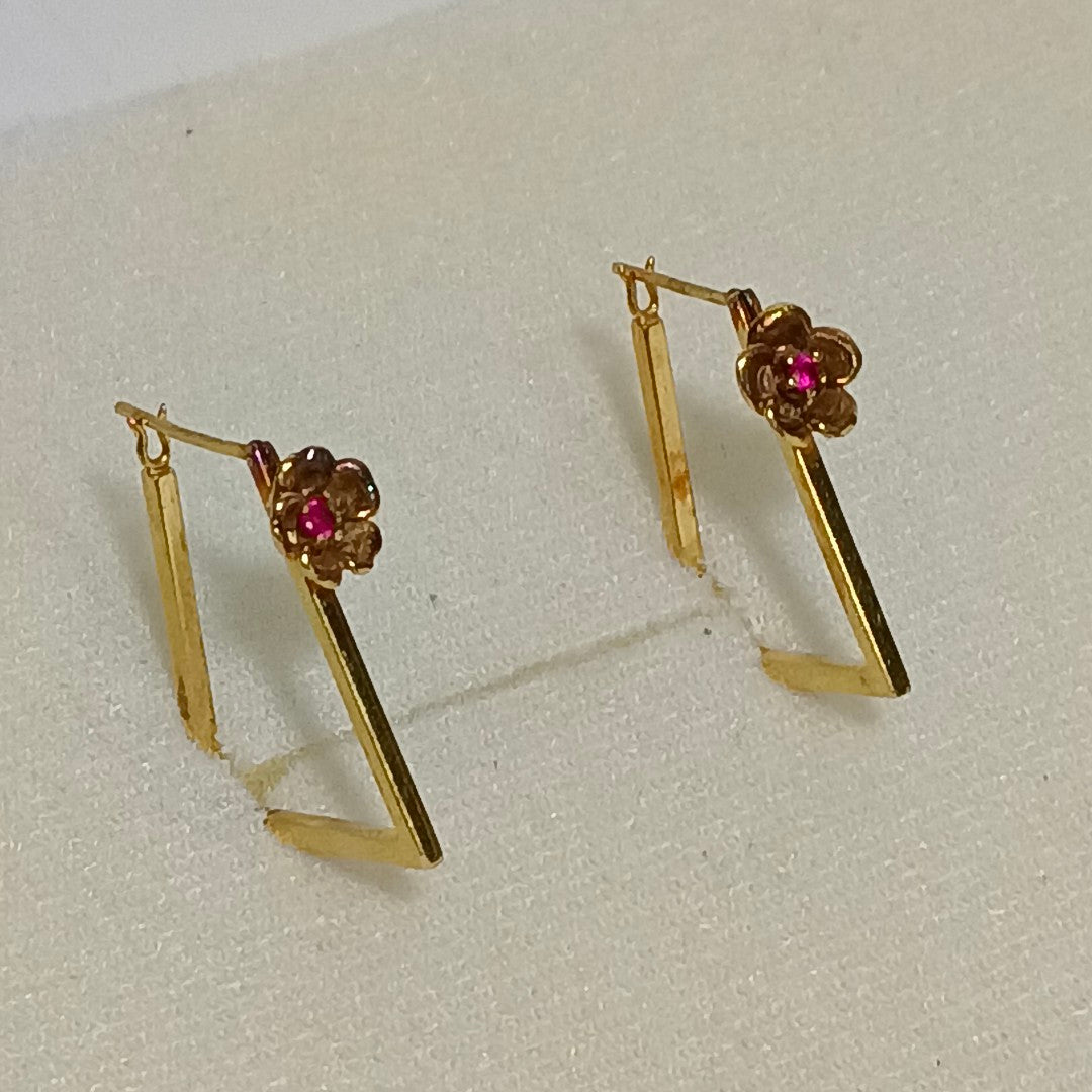 ARRACADAS PAR ORO 14 K 5,80 GRMS (SEMINUEVO)