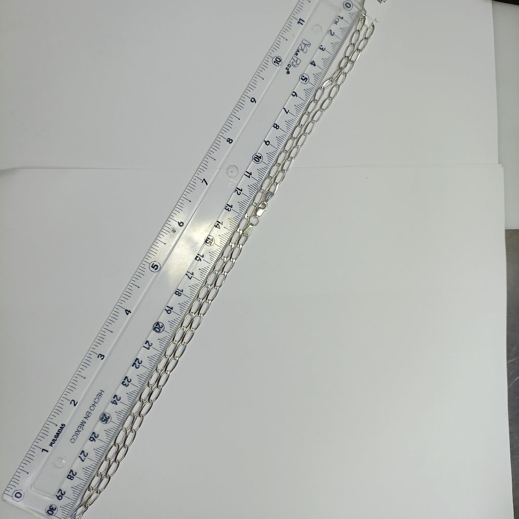 CADENA TEJIDO ESLABONES PLATA .925 60 CM 10.7 GR (NUEVO)