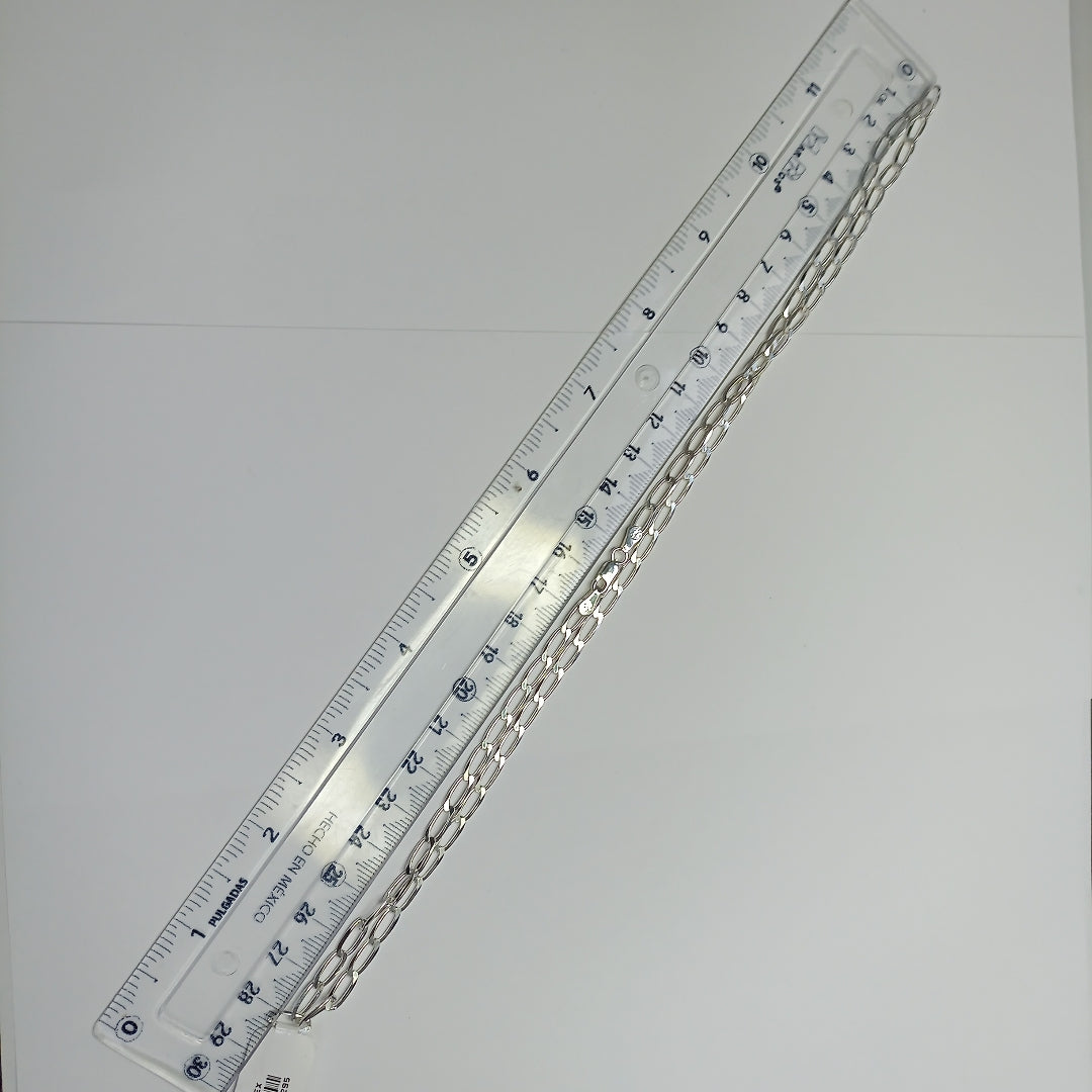 CADENA TEJIDO ESLABONES PLATA .925 55 CM 10.5 GR (NUEVO)