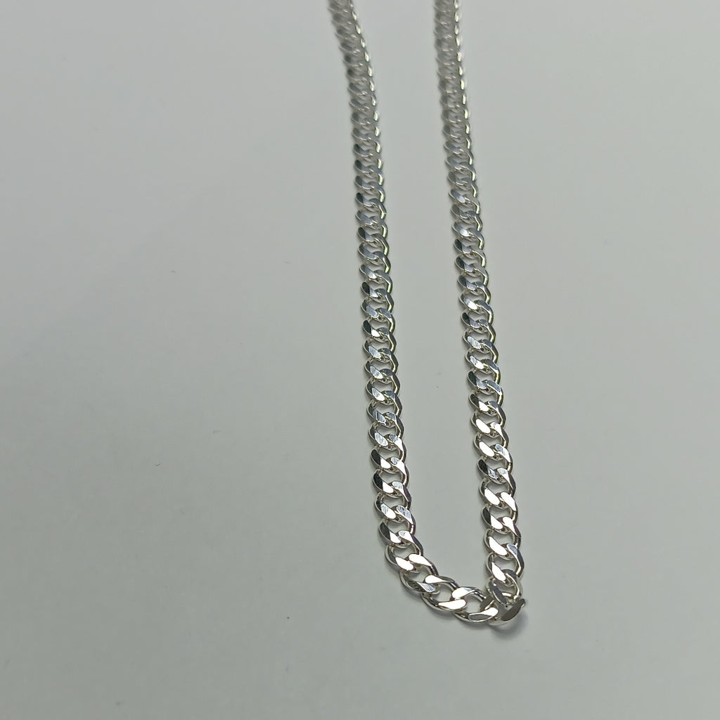 CADENA TEJIDO BARBADO PLATA .925 60 CM 13.6 GR (NUEVO)