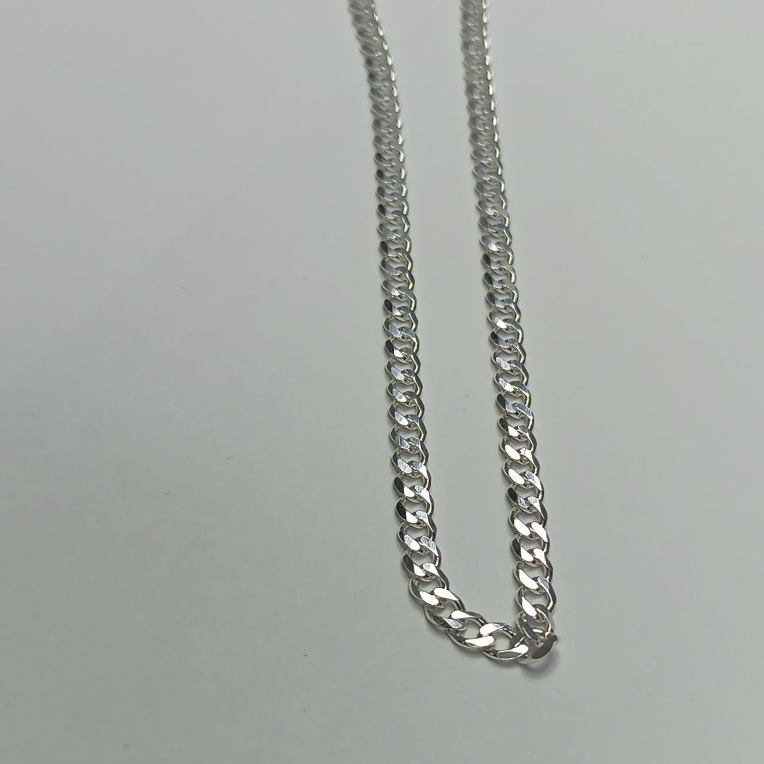 CADENA TEJIDO BARBADO PLATA .925 60 CM 13.6 GR (NUEVO)