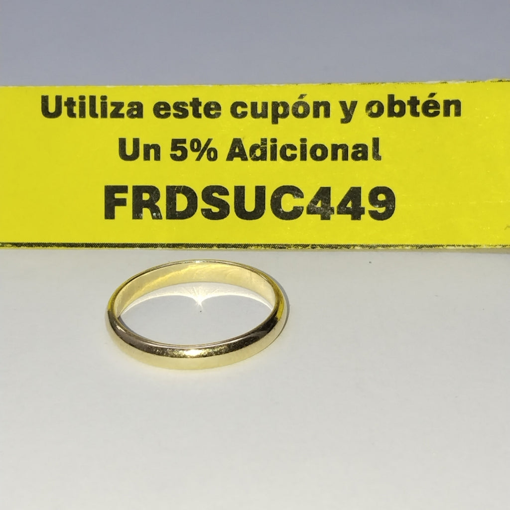 ARGOLLA ORO 14 K 2.2 GRMS (SEMINUEVO)