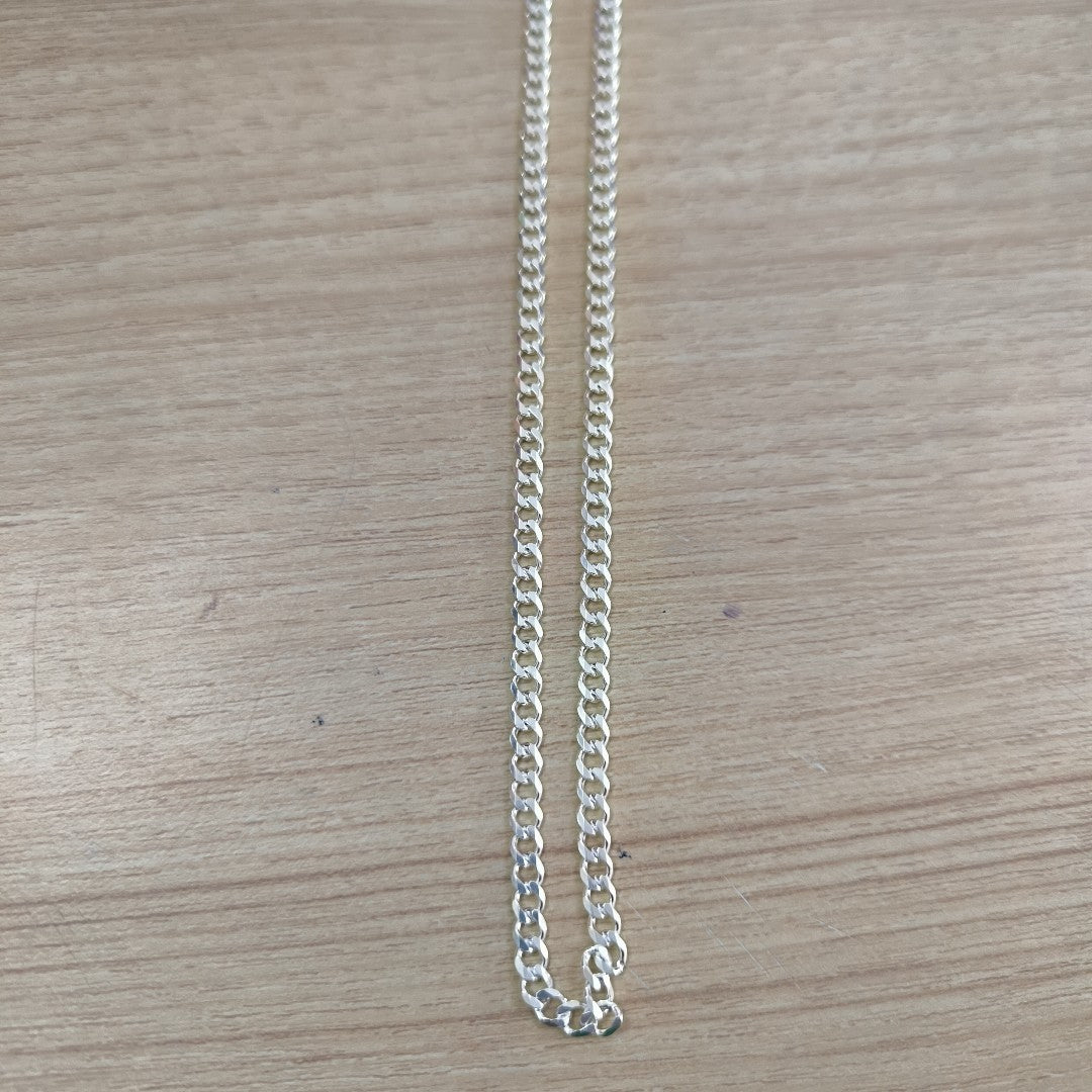CADENA TEJIDO BARBADO PLATA .925 55 CM 12.9 GR (NUEVO)