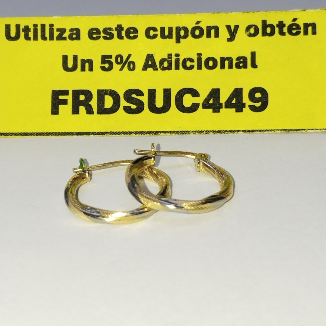 ARRACADAS PAR ORO 14 K 1.6 GRMS (SEMINUEVO)