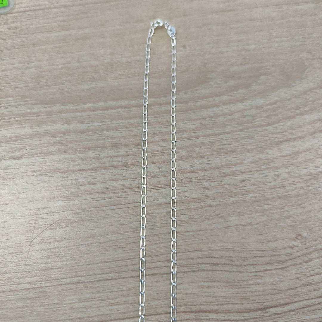 CADENA TEJIDO ESLABONES PLATA .925 55 CM 2.9 GR (NUEVO)