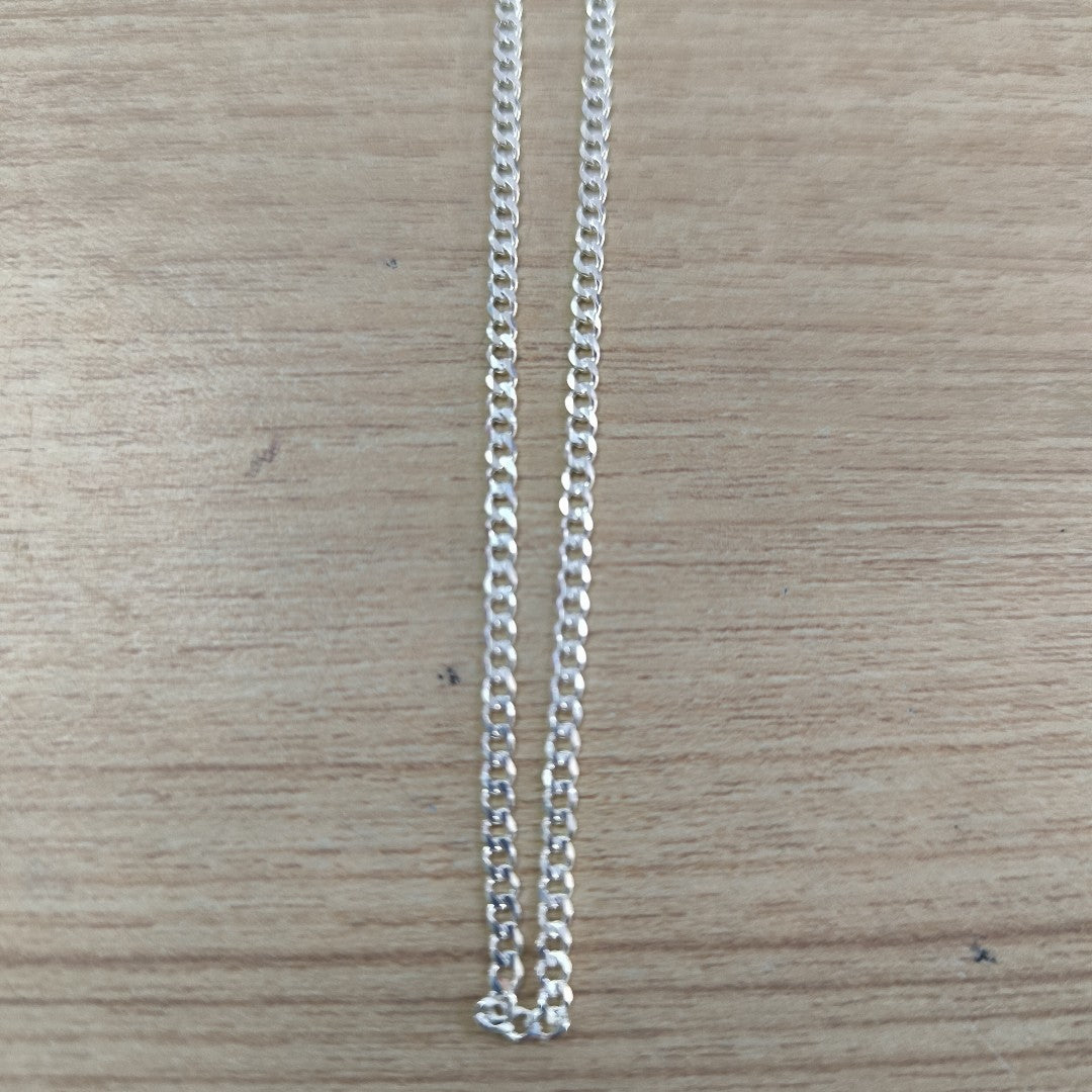 CADENA TEJIDO BARBADO PLATA .925 55 CM 5.4 GR (NUEVO)