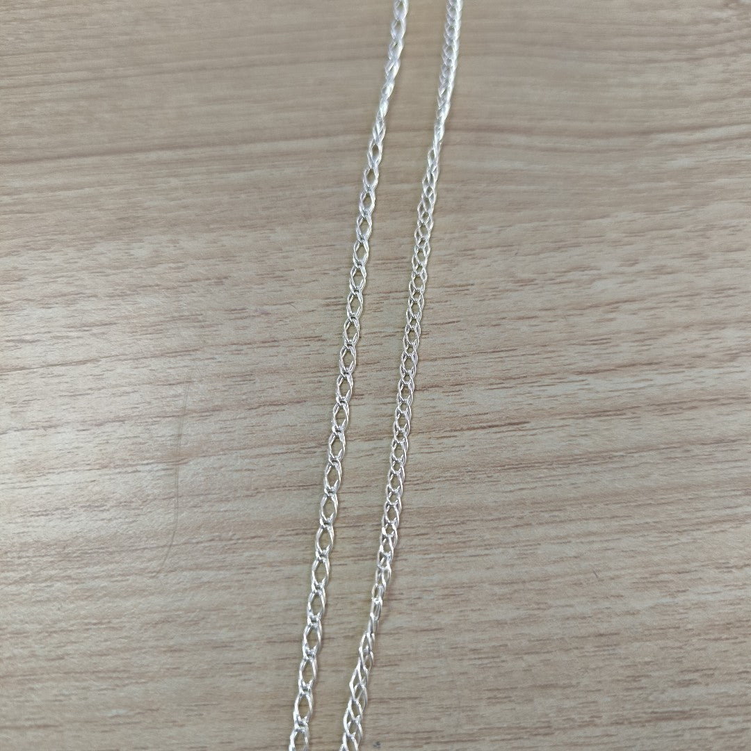 CADENA TEJIDO ESLABONES PLATA .925 50 CM 3.5 GR (NUEVO)
