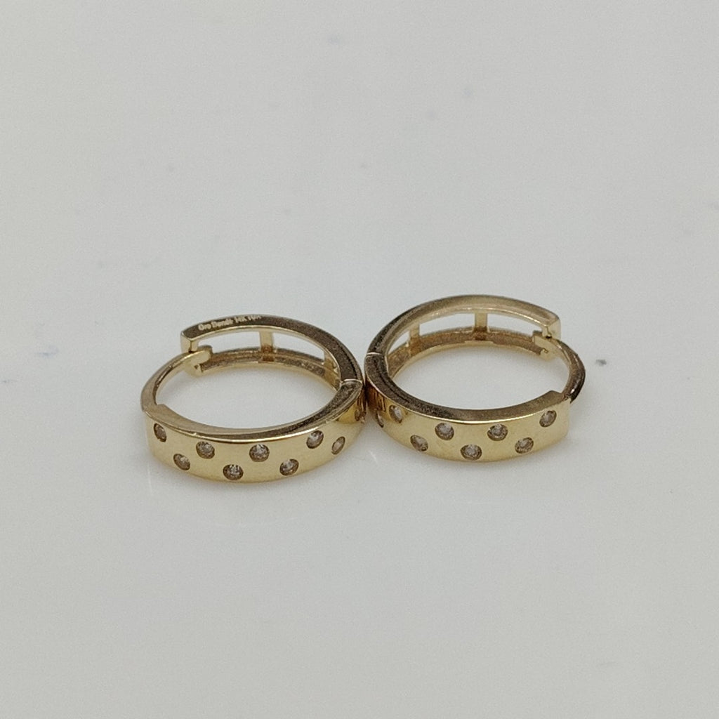 ARRACADAS PAR ORO 14 K 1.6 GRMS (SEMINUEVO)