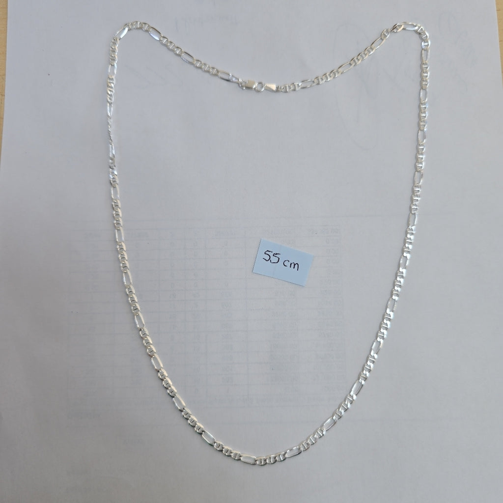CADENA TEJIDO MARINERO PLATA .925 55 CM 7.6 GR (NUEVO)
