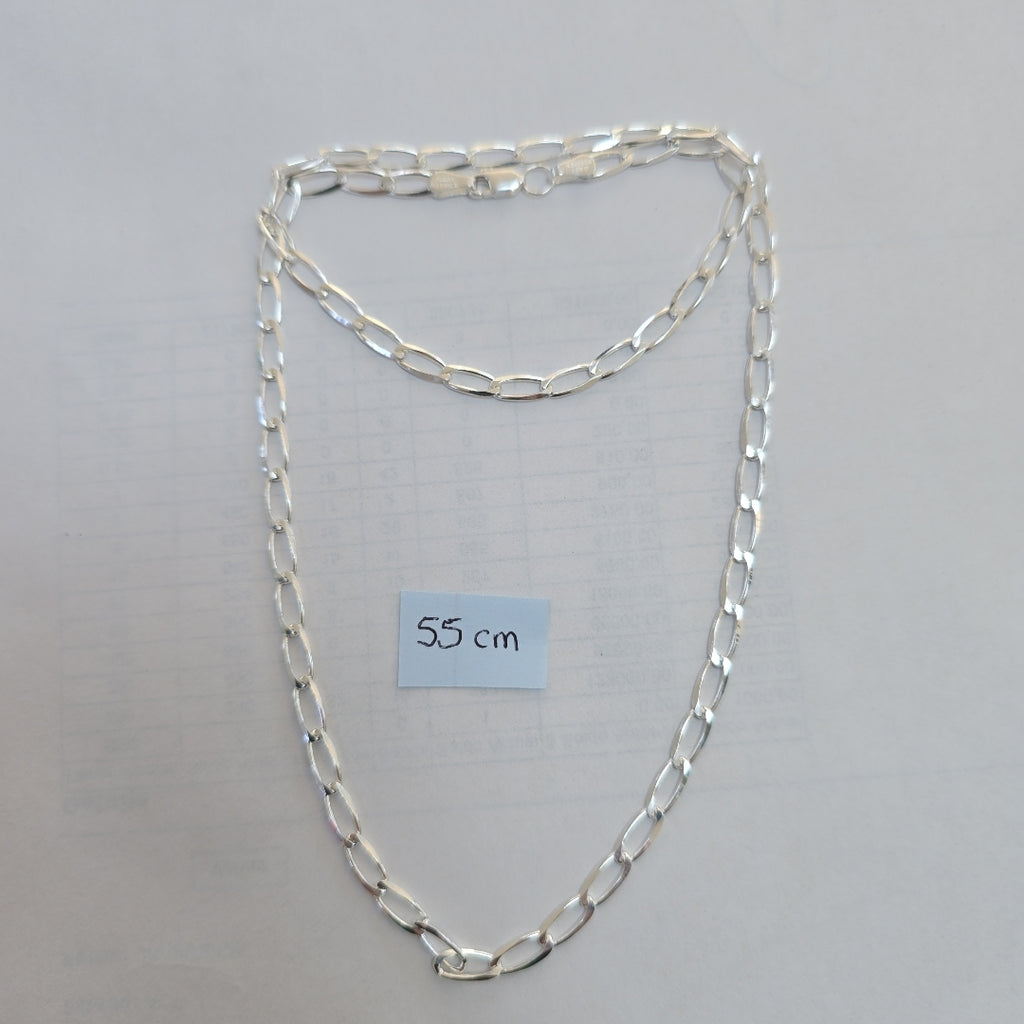 CADENA TEJIDO ESLABONES PLATA .925 55 CM 10.1 GR (NUEVO)