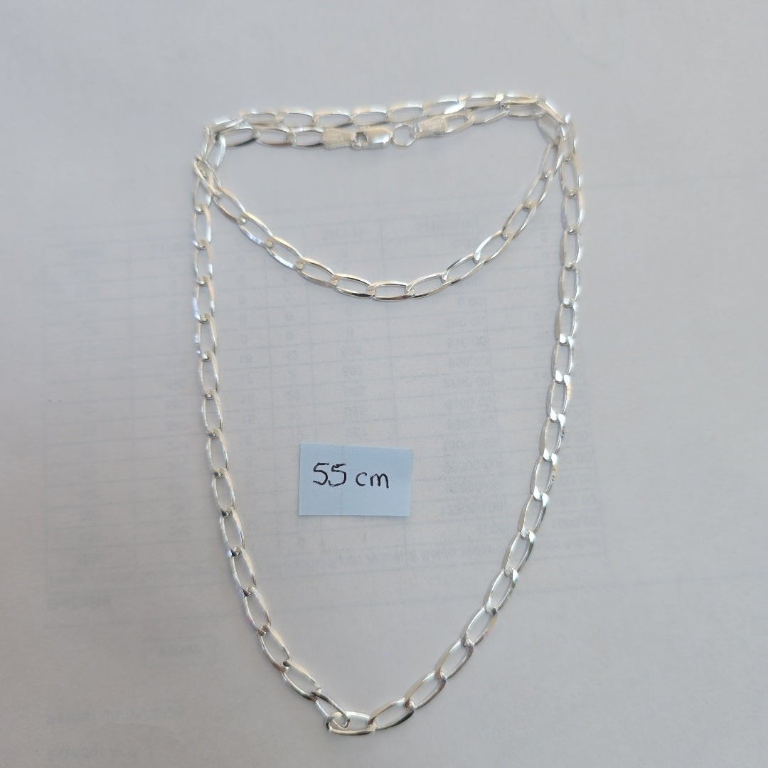 CADENA TEJIDO ESLABONES PLATA .925 55 CM 10.1 GR (NUEVO)