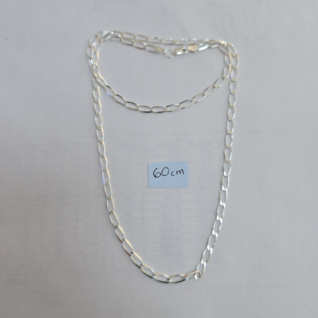 CADENA TEJIDO ESLABONES PLATA .925 60 CM 10.8 GR (NUEVO)