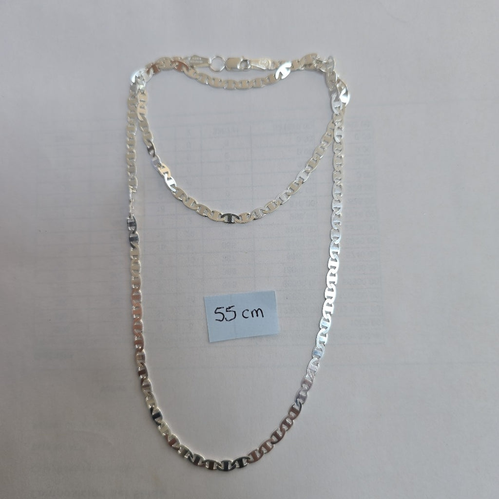 CADENA TEJIDO GUCHI PLATA .925 55 CM 9.1 GR (NUEVO)