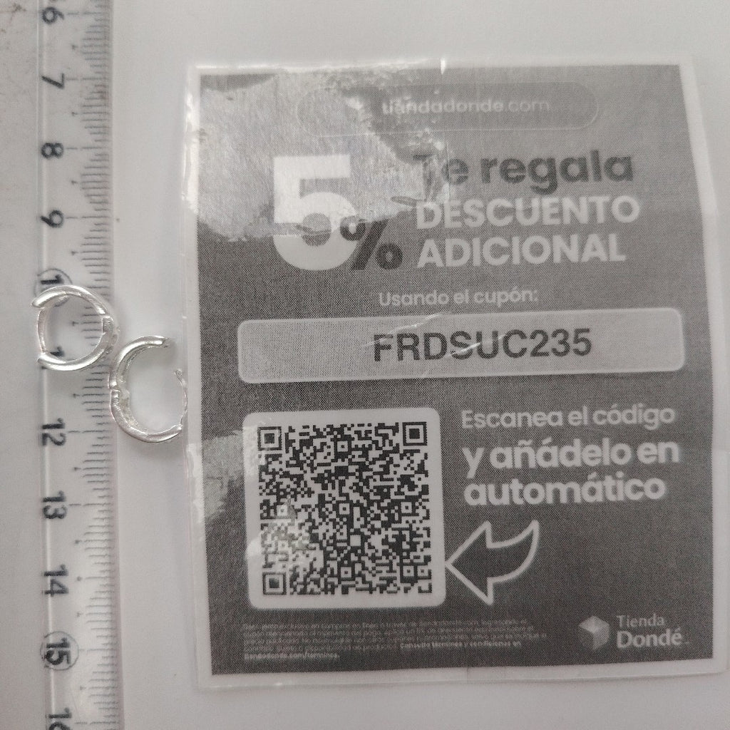 ARRACADAS C/CIRCONIAS PLATA .925 2.1 GR (NUEVO)