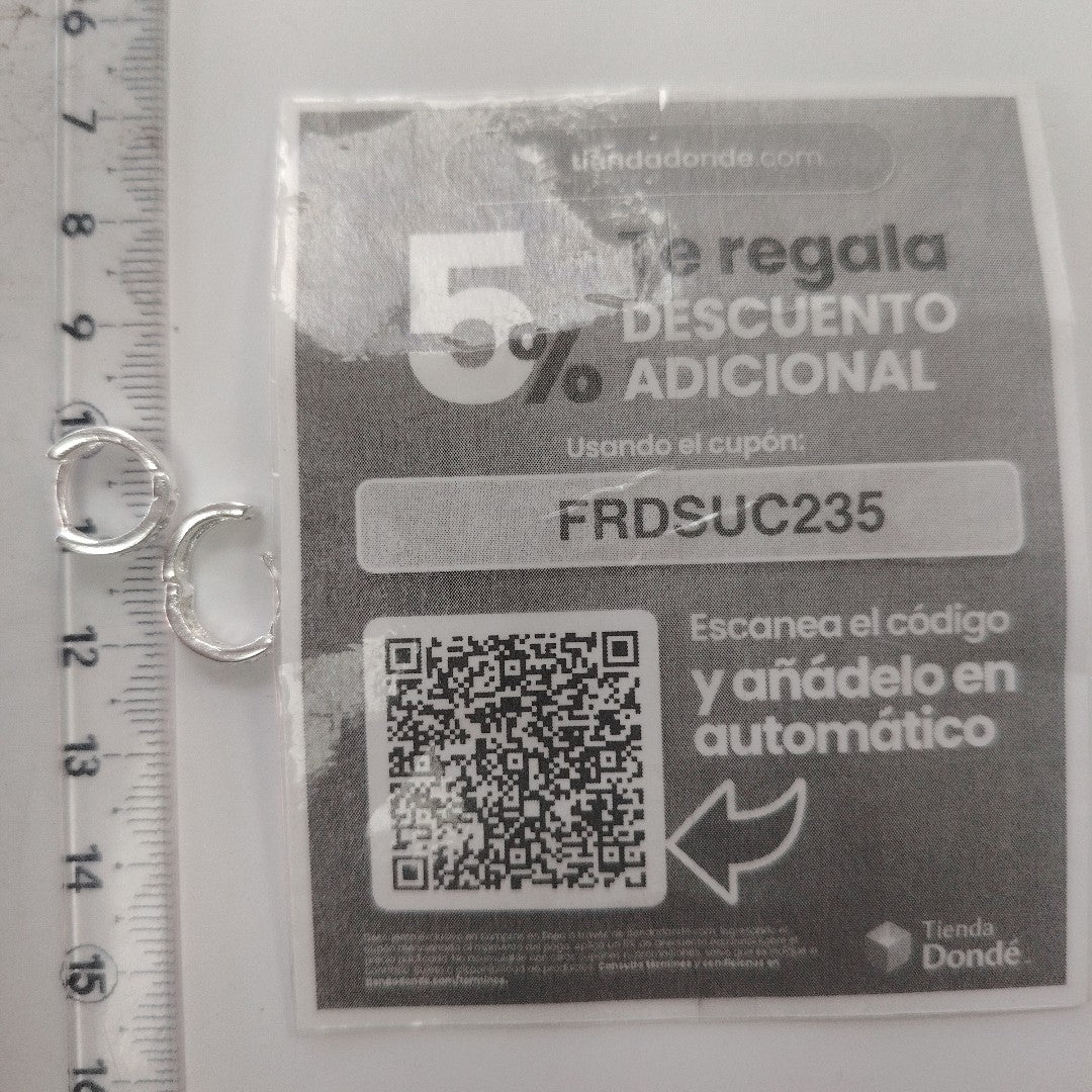 ARRACADAS C/CIRCONIAS PLATA .925 2.1 GR (NUEVO)