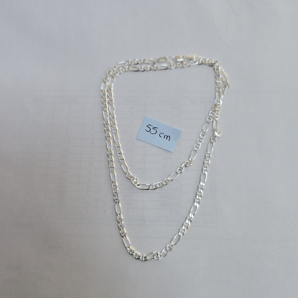 CADENA TEJIDO MARINERO PLATA .925 55 CM 8 GR (NUEVO)