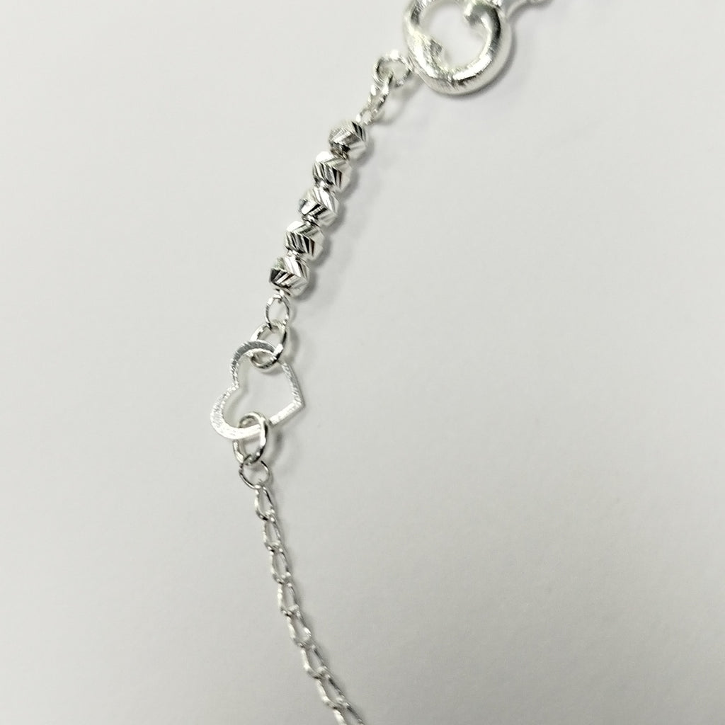 PULSERA TEJIDO LLAVE PLATA .925 18 CM 2.3 GR (NUEVO)