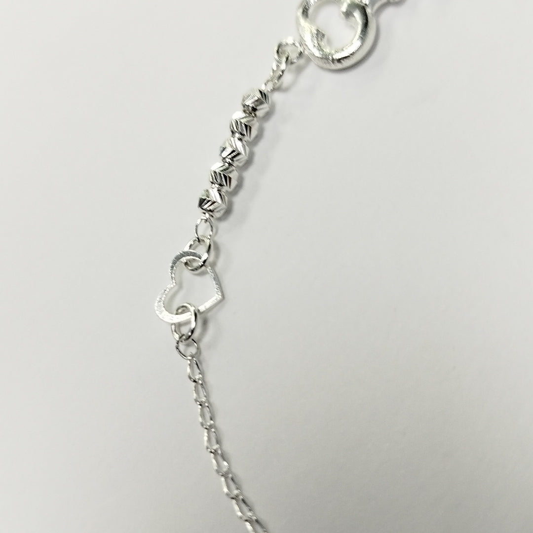 PULSERA TEJIDO LLAVE PLATA .925 18 CM 2.3 GR (NUEVO)