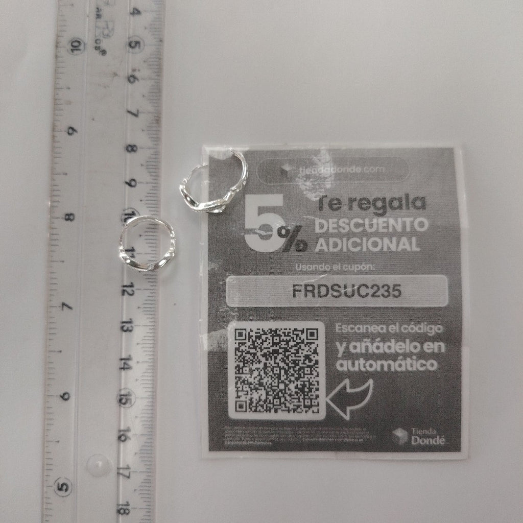 HUGGIES INFINITO CIRCONIAS PLATA .925 2.5 GR (NUEVO)