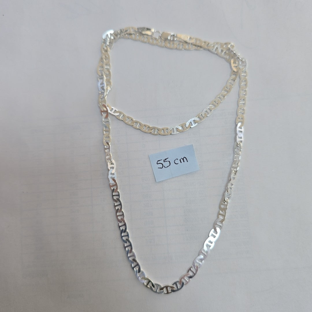 CADENA TEJIDO GUCHI PLATA .925 55 CM 12.8 GR (NUEVO)