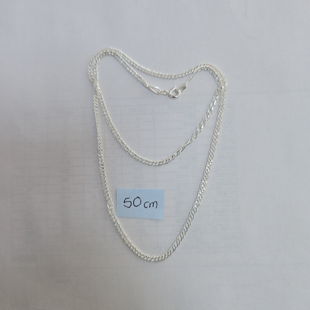 CADENA TEJIDO ESLABONES PLATA .925 50 CM 3.7 GR (NUEVO)