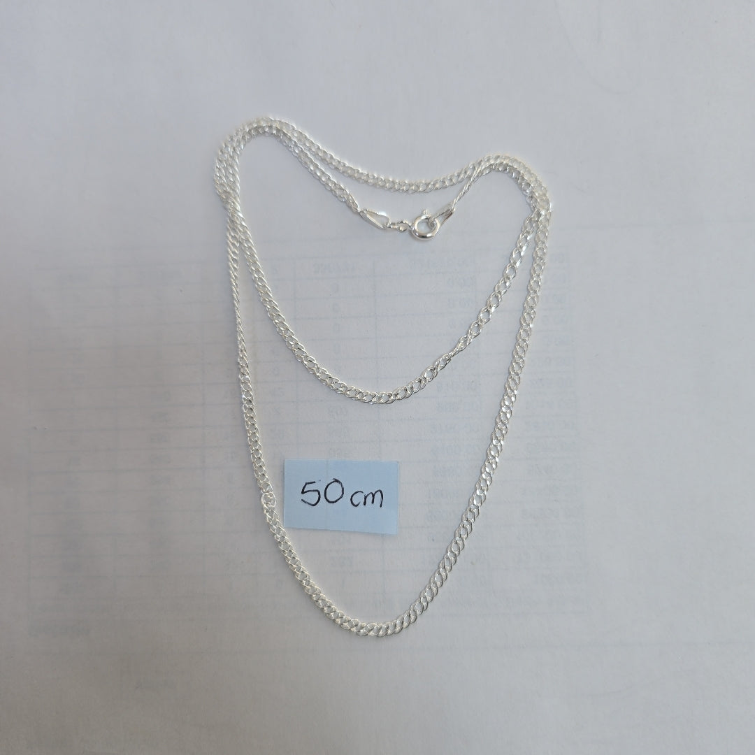CADENA TEJIDO ESLABONES PLATA .925 50 CM 3.7 GR (NUEVO)