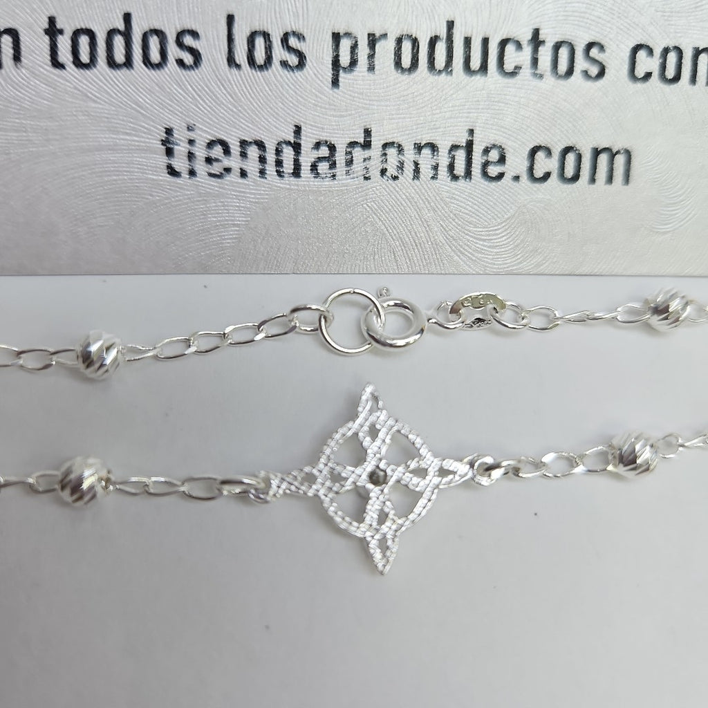 PULSERA TEJIDO ESPECIAL PLATA .925 18 CM 2.8 GR (NUEVO)