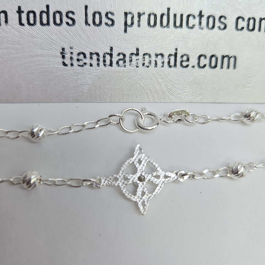 PULSERA TEJIDO ESPECIAL PLATA .925 18 CM 2.8 GR (NUEVO)
