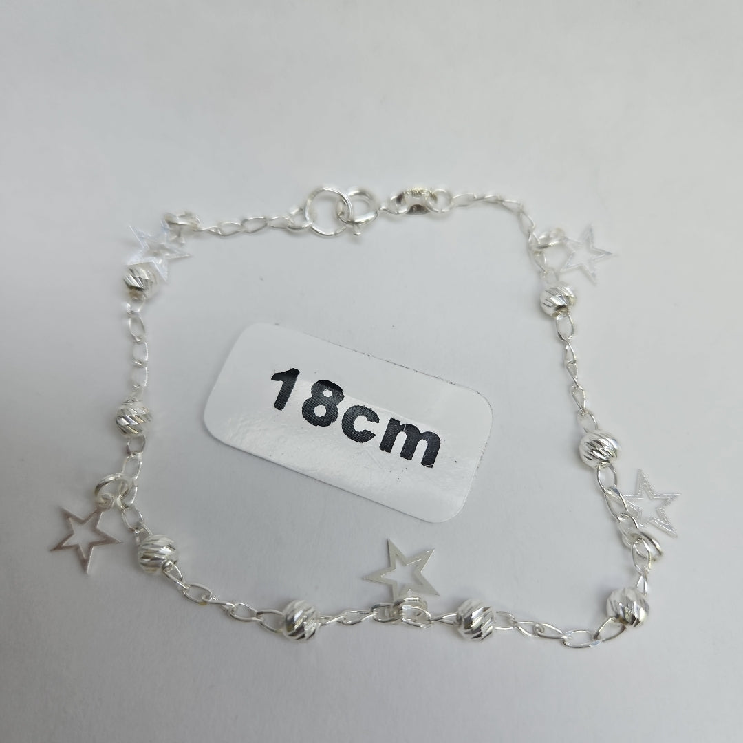 PULSERA TEJIDO ESPECIAL PLATA .925 18 CM 2.7 GR (NUEVO)