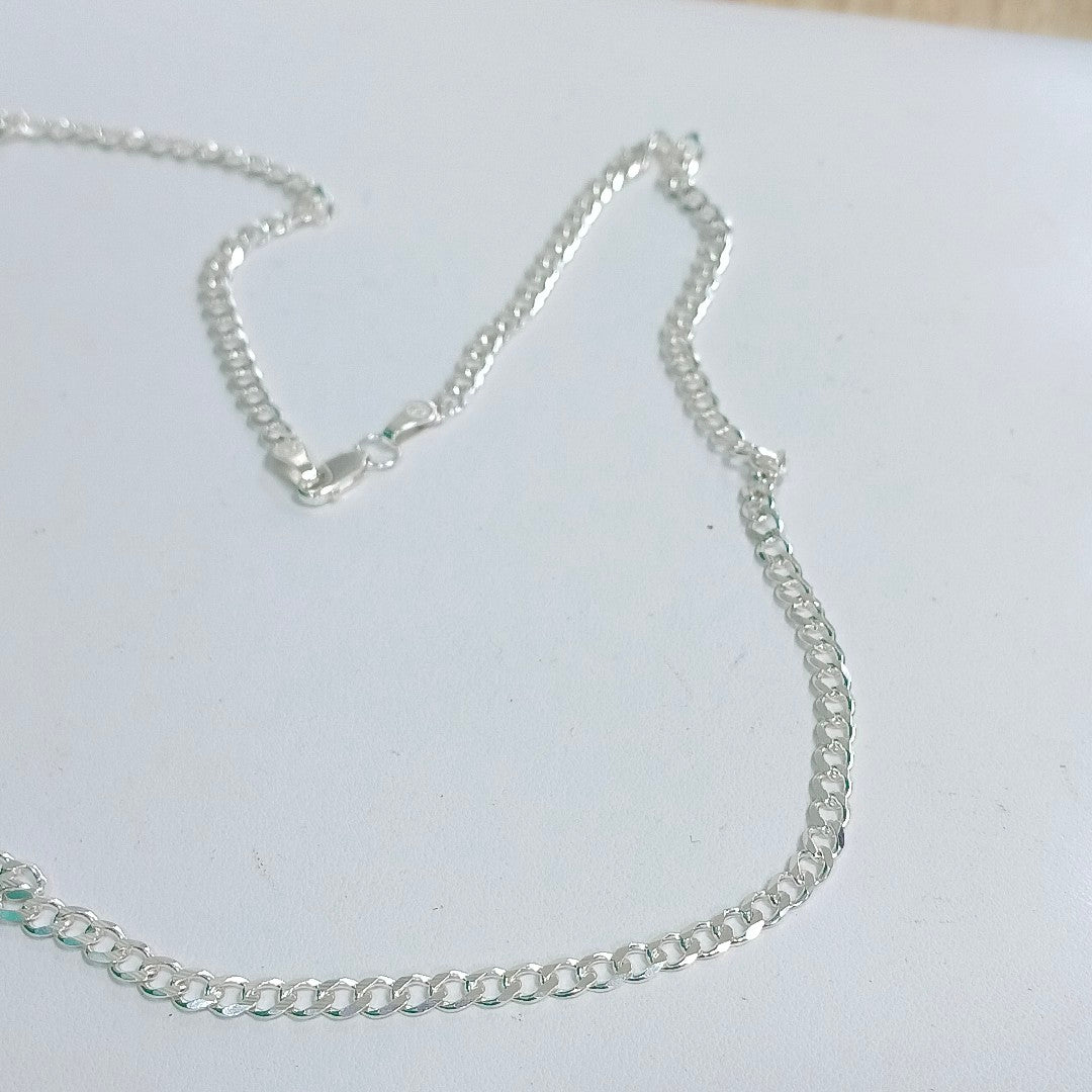 CADENA TEJIDO BARBADO PLATA .925 60 CM 12.9 GR (NUEVO)
