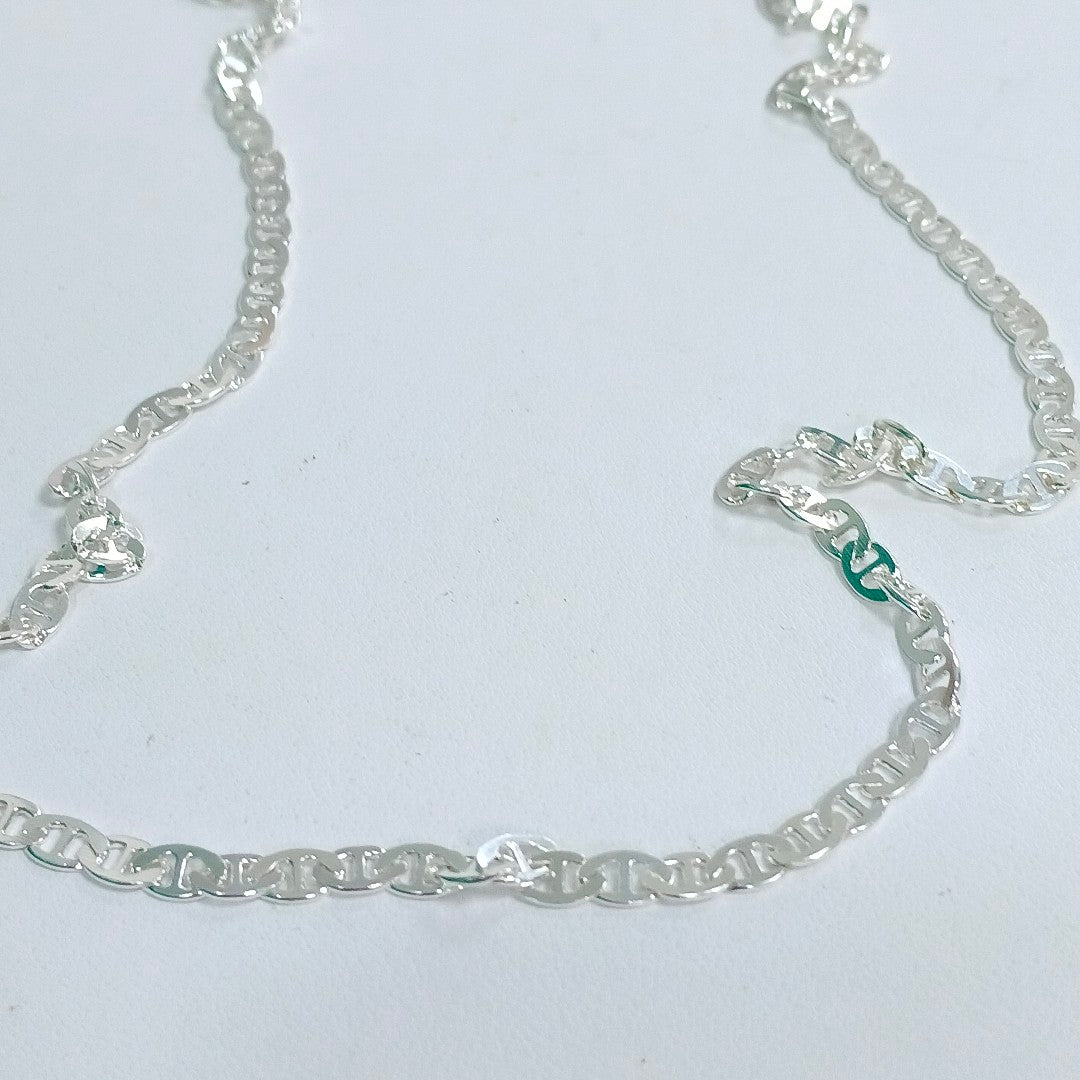 CADENA TEJIDO GUCHI PLATA .925 55 CM 12.7 GR (NUEVO)