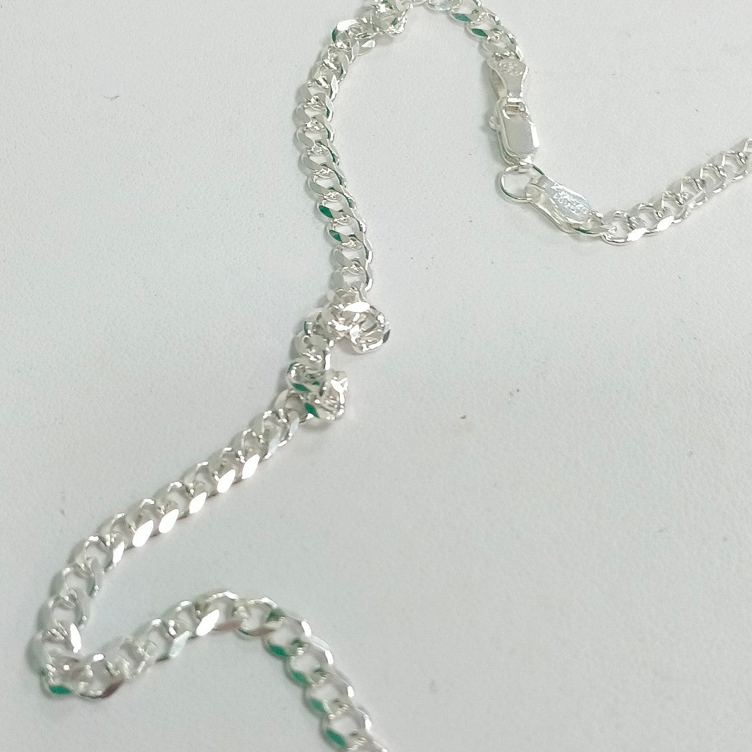 CADENA TEJIDO BARBADO PLATA .925 55 CM 12.5 GR (NUEVO)