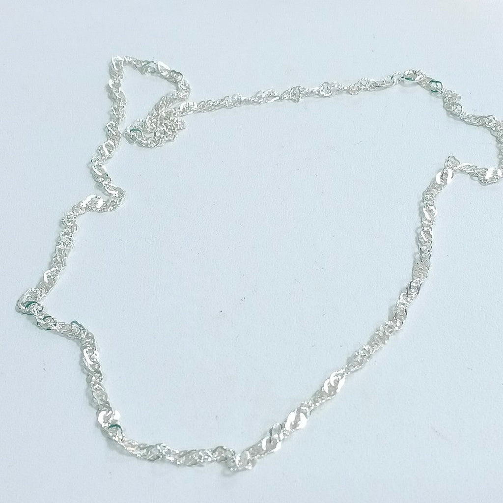 CADENA TEJIDO MEDIO TORZAL PLATA .925 55 CM 5.6 GR (NUEVO)