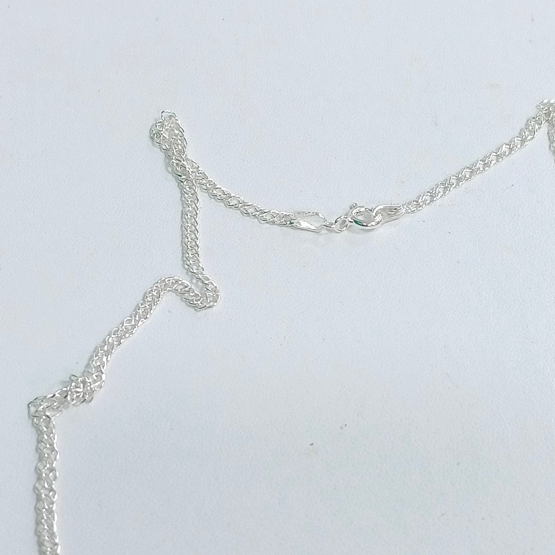 CADENA TEJIDO ESLABONES PLATA .925 55 CM 4.1 GR (NUEVO)