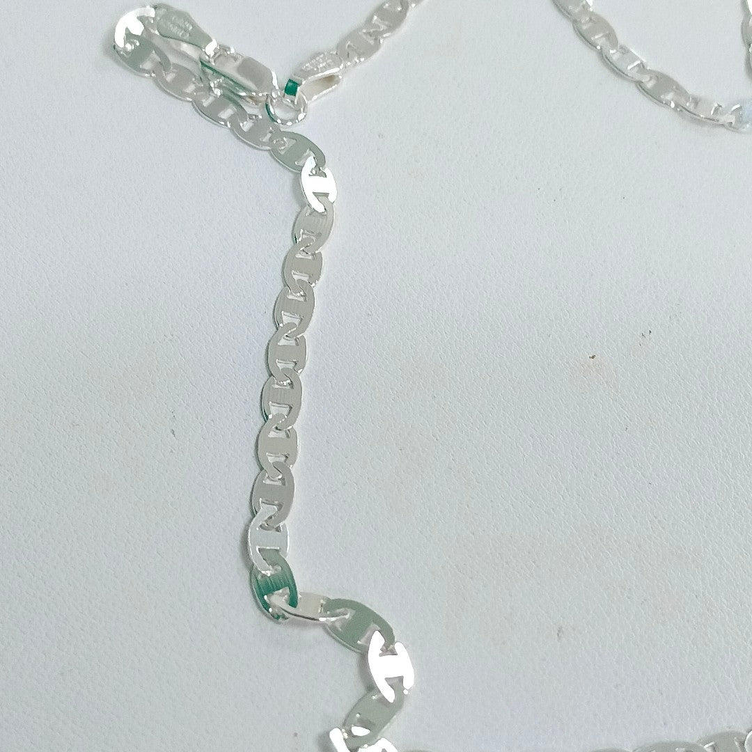 CADENA TEJIDO GUCHI PLATA .925 60 CM 8.9 GR (NUEVO)