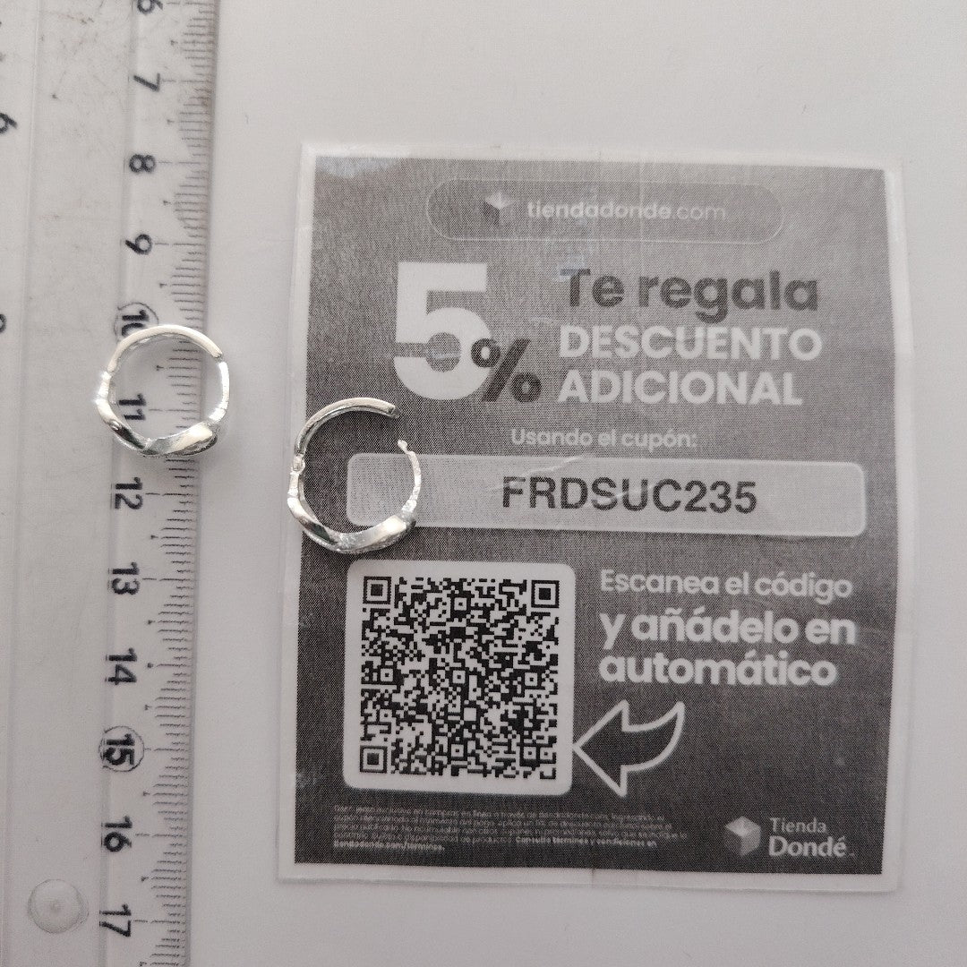 HUGGIES INFINITO CIRCONIAS PLATA .925 2.4 GR (NUEVO)