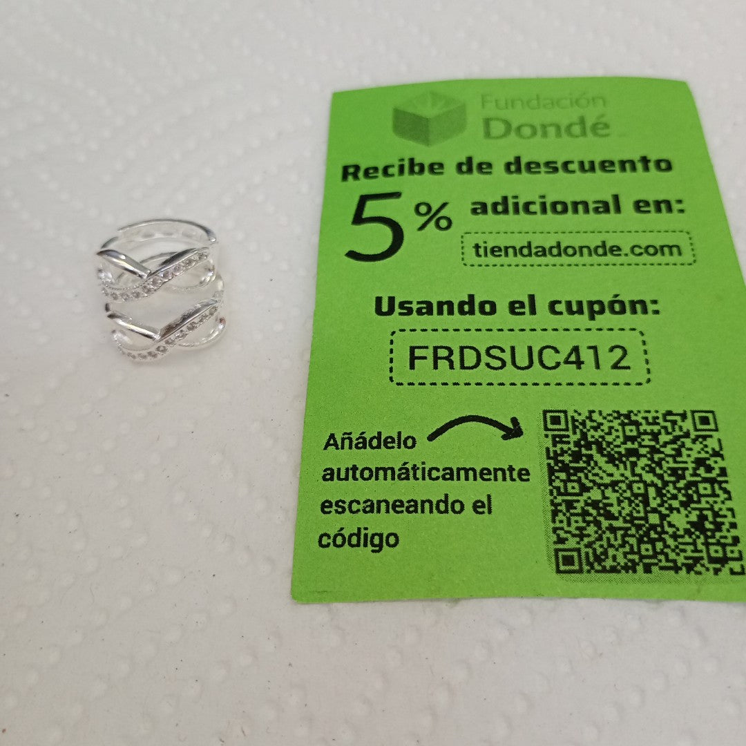 HUGGIES INFINITO CIRCONIAS PLATA .925 2.4 GR (NUEVO)