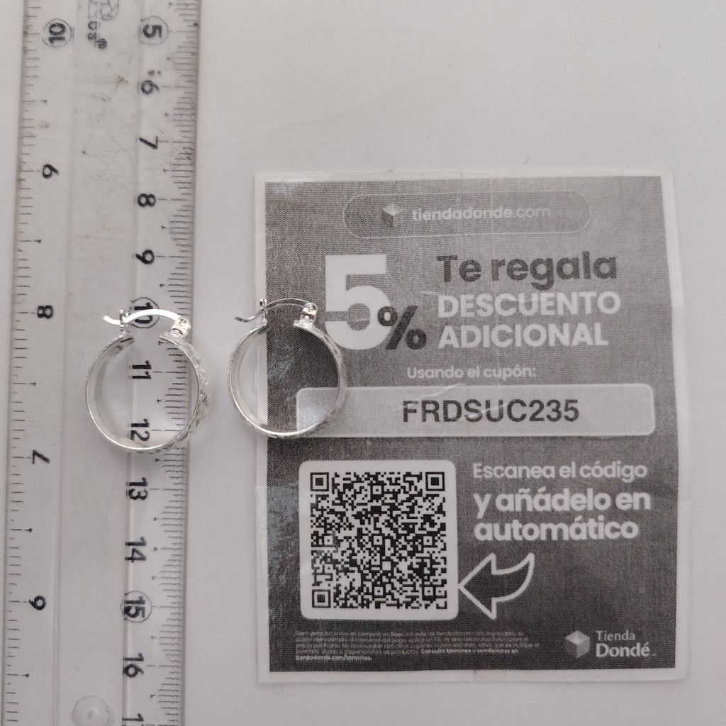 PAR ARRACADAS FACETADAS PLATA .925 3.6 GR (NUEVO)