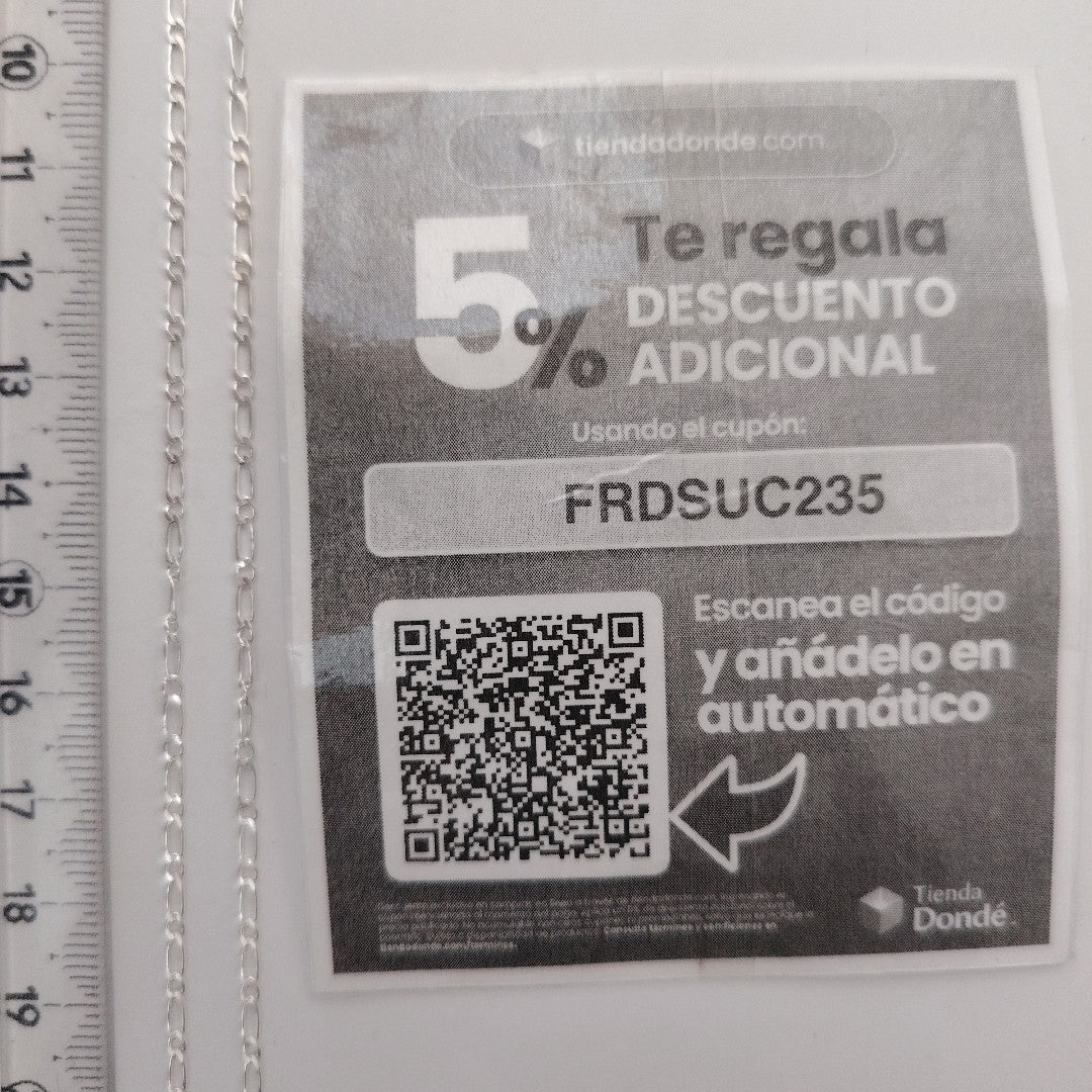 CADENA TEJIDO 1X1 PLATA .925 55 CM 3 GR (NUEVO)